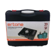 Ertone ERT-MN231NG Tragbarer Campingkocher, Für Sprühflaschen, 2,2 kW, Piezozündung, Schwarz