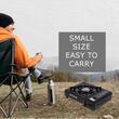 Ertone ERT-MN231NG Tragbarer Campingkocher, Für Sprühflaschen, 2,2 kW, Piezozündung, Schwarz