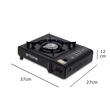 Ertone ERT-MN231NG Tragbarer Campingkocher, Für Sprühflaschen, 2,2 kW, Piezozündung, Schwarz