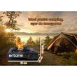 Ertone ERT-MN232 Tragbarer 2-in-1-Campingkocher, Für Sprüh- und Standardflaschen, 2,2 kW, Piezozündung, Schwarz