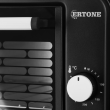 Ertone MN9135NG Elektroofen, 36 l, 1420 W, Thermostat, 2 Bleche, Schwarz