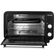 Ertone MN9135NG Elektroofen, 36 l, 1420 W, Thermostat, 2 Bleche, Schwarz