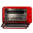 Ertone MN9135RS Elektroofen, 36 l, 1420 W, höhenverstellbar, 2 Bleche, rot