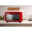 Ertone MN9135RS Elektroofen, 36 l, 1420 W, höhenverstellbar, 2 Bleche, rot