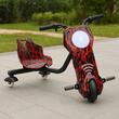 HAUSBERG HB-KD04RS Kinder Elektro Drift Dreirad, Bluetooth, 3 Geschwindigkeitsstufen, Hinterradfederung, 8-12 km Reichweite, 3h Ladezeit, Zubehör 