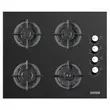 Built-in package HAUSBERG Electric oven HB-8051IN, 2000 W, 76 l, 4 Functions, Class A, Hob HB-567NG, Gas, 4 burners, GAS safety system, Cast iron grill, Material Glass, Black/Stainless steel