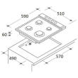 Pachet Incorporabil Hausberg Cuptor electric HB-8051NG, Clasa A, 76L, 2000W, Negru, Plita HB-563NG, 4 arzatoare, Gaz, Sticla, Hota telescopica HB-1285NG, Putere de absorbtie 420 m3/h, 2 motoare, Chiuveta bucatarie Hausberg HB-9501NG, compozit granit