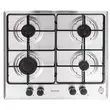 Einbaubackofen-Paket Hausberg HB-8051IN, Elektro, Leistung 2000 W, 76 l, 4 Funktionen, Klasse A, Schwarz/Edelstahl, Einbaukochfeld Hausberg HB-555, Gas, 4 Brenner, Sicherheitssystem, Edelstahl