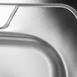 Sanitec S416S Küchenspüle, für Maske, satiniert, Becken links, 80x50cm, Edelstahl