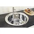 Freddo SN7000/Q32 Edelstahlspüle, für Q32 Arbeitsplatte, rund, Antikalk, Durchmesser 49 cm, Tiefe 17 cm