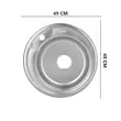 Freddo SN7000/Q32 Edelstahlspüle, für Q32 Arbeitsplatte, rund, Antikalk, Durchmesser 49 cm, Tiefe 17 cm