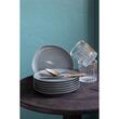 Kutahya Porselen SOHO 18-piece dinner set for 6 people in Blue Porcelain