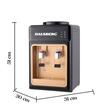 Hausberg HB-6026NG Wasserspender, Heizleistung 550 W, Kühlleistung 80 W, LED-Anzeigen für Warm- und Kaltwasser, automatischer Thermostat, Schwarz-Braun