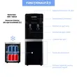 HAUSBERG HB-6023NG floor water dispenser, heating power 550 W, cooling power 85 W, stainless steel water tank, light indicator, adjustable thermostat, Black