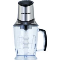HAUSBERG HB-4508IN Elektrozerkleinerer, 500-700W, 1 Geschwindigkeit, 2 Liter, Kunststoffschüssel, 8 Messer mit Edelstahlklingen, silber