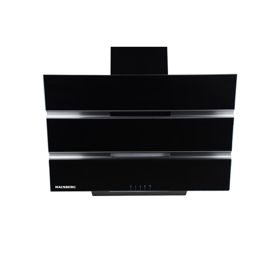 Hotte décorative encastrable Hausberg HB-1815NG, 60 cm, puissance d&#39;absorption 450 m³/h, filtre en aluminium, noir