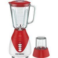 Standmixer Hausberg HB-7760RS, 300W, 1,5L, 3 Geschwindigkeiten, Pulsfunktion, Eiszerkleinerung, 4 abnehmbare Klingen, rot