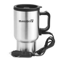 Hausberg HB-H 1460 Elektro-Autothermoskanne, 12V, 450 ml, 70°C, Edelstahl