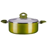Keramiktopf mit Deckel Hausberg HB-H714GA, Silikongriffe, 4 l, 24x10,2 cm, Gelb