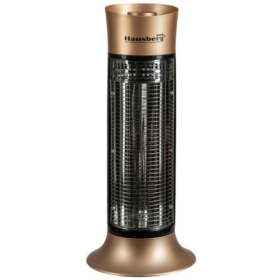 Hausberg HB-8750AU carbon fiber electric radiator, 900 W, 2 power levels, outdoor/indoor, Gold