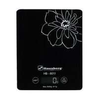 KÜCHENWAAGE HB6011 SCHWARZ (Batteriegebühr inbegriffen)