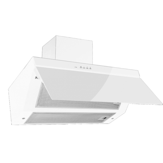 Hotte décorative encastrable Hausberg HB-1275AB, 60 cm, puissance d&#39;aspiration 450 m³/h, filtre en aluminium, blanche