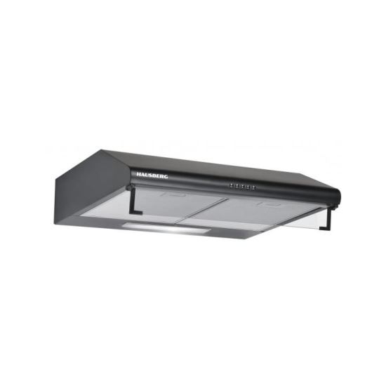 Hausberg HB-1225NG traditionelle Dunstabzugshaube, Saugleistung 420 m3/h, 2 Motoren, 60 cm, Schwarz