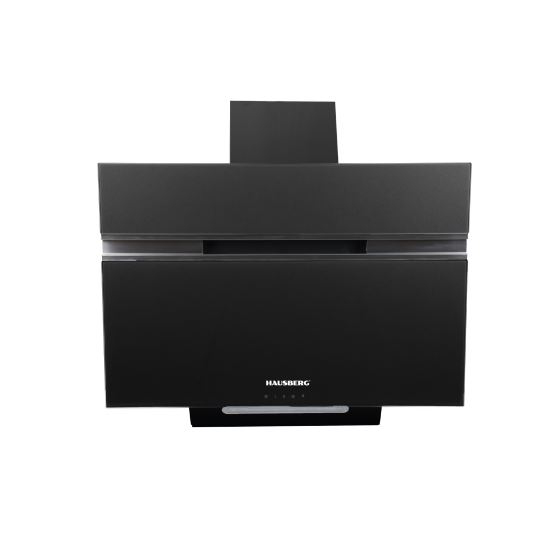 Hotte décorative encastrable Hausberg HB-1835NG, 60 cm, puissance d&#39;absorption 450 m³/h, filtre en aluminium, noir
