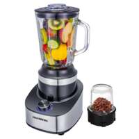 Blender 2 in 1 HAUSBERG HB-7765, 400-500W, 1.5 L, 3 speeds + Pulse, Black-Stainless Steel