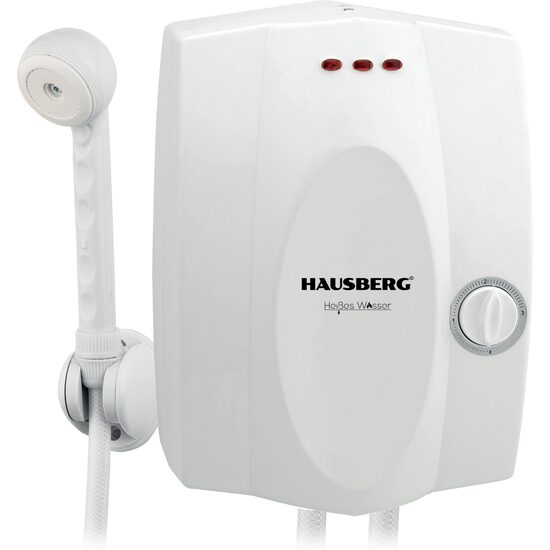 Hausberg HB-0070 Durchlauferhitzer, max. Leistung 7500 W 220 V, 9000 W 240 V, Druck 4–6 bar, Durchflussrate 3 l/min, Isolationsstufe IPX1