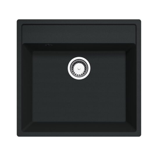 Hausberg Ella HBC-9401 Küchenspüle, Komposit, schwarz, 53 x 50 cm