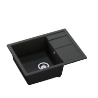 Hausberg Delia HBC-9901 Küchenspüle, Komposit, schwarz, 79 x 50 cm