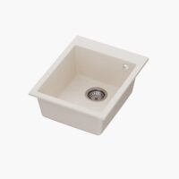 SERO HBC-9600 Küchenspüle, 400x500 mm, Beckentiefe 200 mm, Granit, Lattebeige