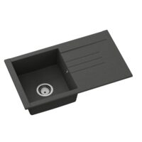 Hausberg Mada HBC-9801 Küchenspüle, Komposit, schwarz, 76 x 44 cm