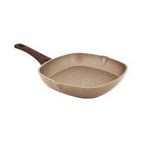 Ertone HB-H1560 Grillpfanne, Granitsteinfurniermaterial, Aluminiumvoreinstellung, 28 cm, Bakelitgriff, Antihaftbeschichtung
