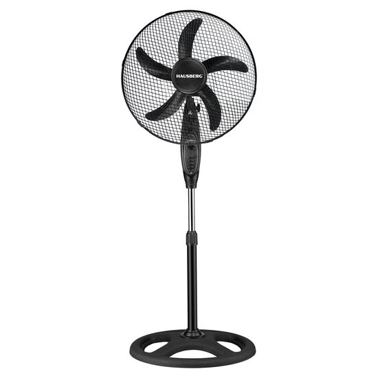 HAUSBERG HB-5860NG Standventilator, 55W, 3 Geschwindigkeiten, Durchmesser 46 cm, Timer, schwarz
