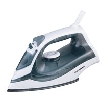 Hausberg HB-7850GR Bügeleisen, 1300W, keramikbeschichtete Stahlsohle, 150 ml Wassertank, Grau-Weiß