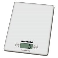 KÜCHENWAAGE HB6011 WEISS (Batteriegebühr inbegriffen)