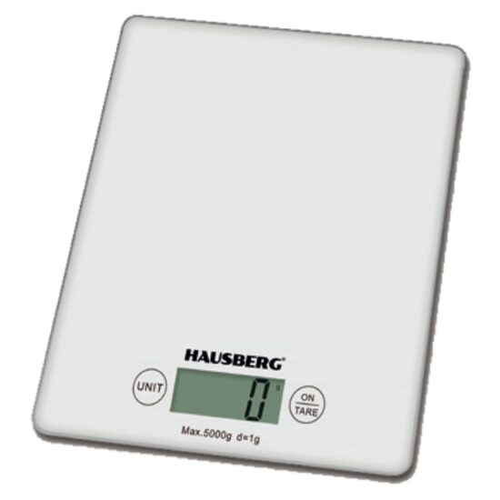 KÜCHENWAAGE HB6011 WEISS (Batteriegebühr inbegriffen)