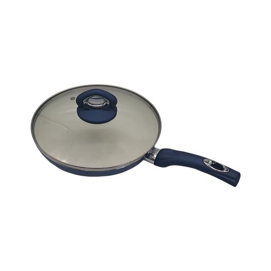 Hausberg HB-H716BL Keramik-Bratpfanne, 24 cm Durchmesser, Blau