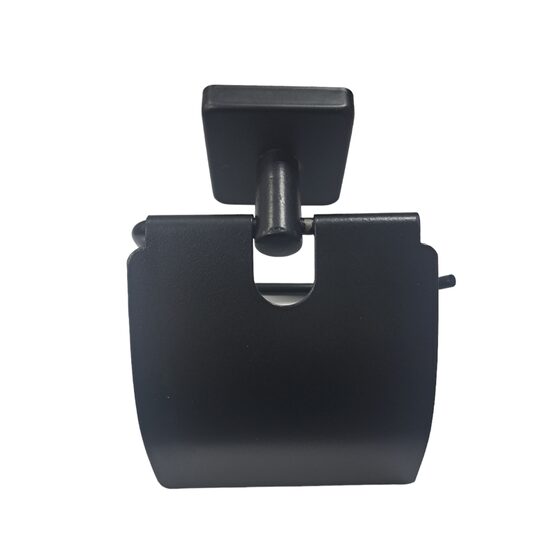  Toilettenpapierhalter, mit Klappe, schwarz