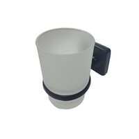 Zahnputzbecherhalter, Metall, schwarz