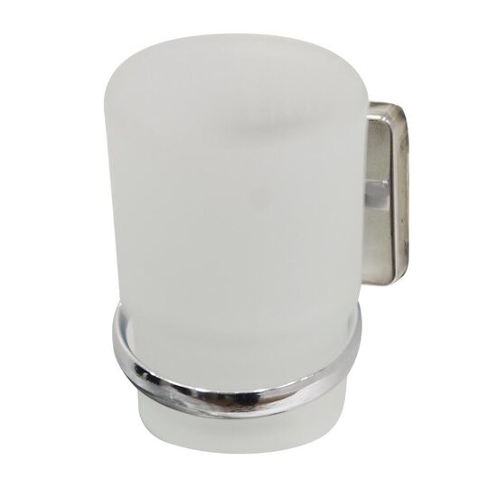 Porte-gobelet pour brosse à dents, métal, chrome