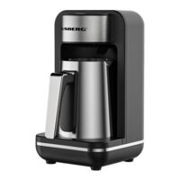 Türkische Kaffeemaschine HAUSBERG HB-3821IN, 400-500W, 250ml, Überhitzungsschutz, Thermostat, Edelstahl-Schwarz