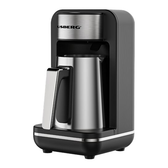 Türkische Kaffeemaschine HAUSBERG HB-3821IN, 400-500W, 250ml, Überhitzungsschutz, Thermostat, Edelstahl-Schwarz