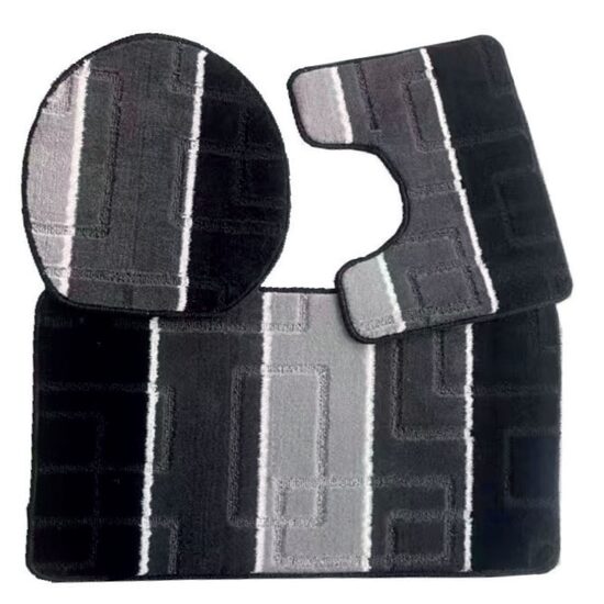 3-teiliges Badematten-Set HB-H436GR