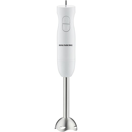 Hand blender HAUSBERG HB-7674AB, 300W, 2 speeds, ABS material, stainless steel blades, White