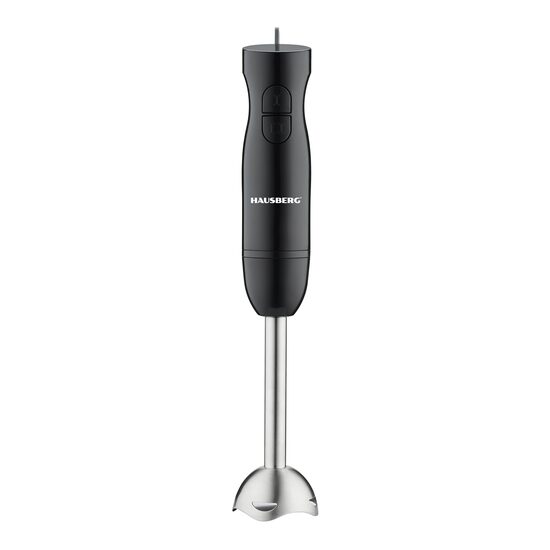 Blender ręczny HAUSBERG HB-7674NG, 300 W, 2 prędkości, materiał ABS, ostrza ze stali nierdzewnej, czarny