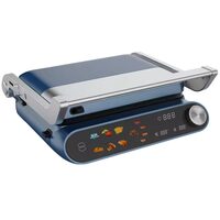 Sandwichmaker 2 in 1 HAUSBERG HB-635, Leistung 2200 W, Sandwich- und Grillplatten, Antihaftbeschichtet, Digitaler Touchscreen, 7 verschiedene Kochprogramme, Farbe Blau/Grau