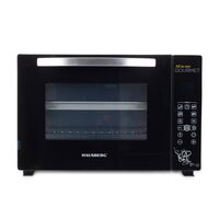 Hausberg HB-9265 Elektroofen, 2000 W, Temperaturregelung 230 Grad, Fassungsvermögen 65 l, Turbolüfter, Thermostat, schwarz
